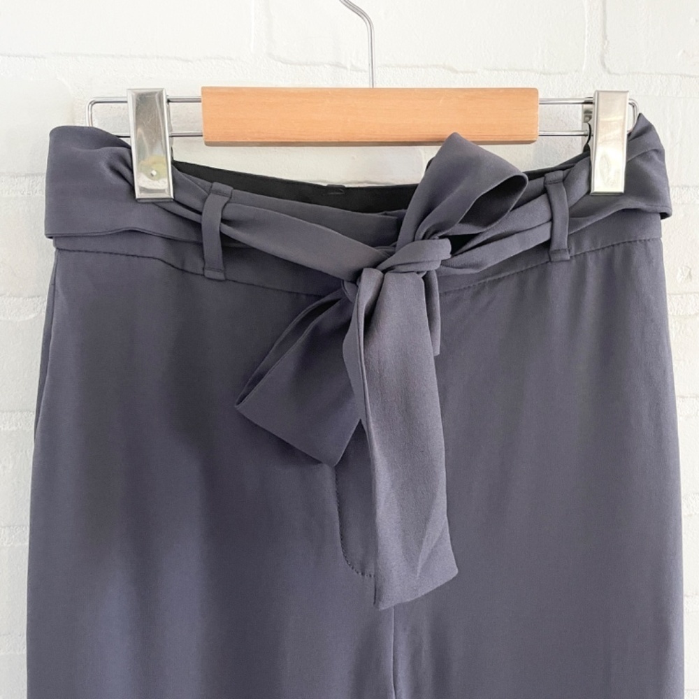 Aritzia Babaton Quillan Tie Waist Wide Leg Pants Pockets Quiet Luxury Size 4 - Picture 5 of 13